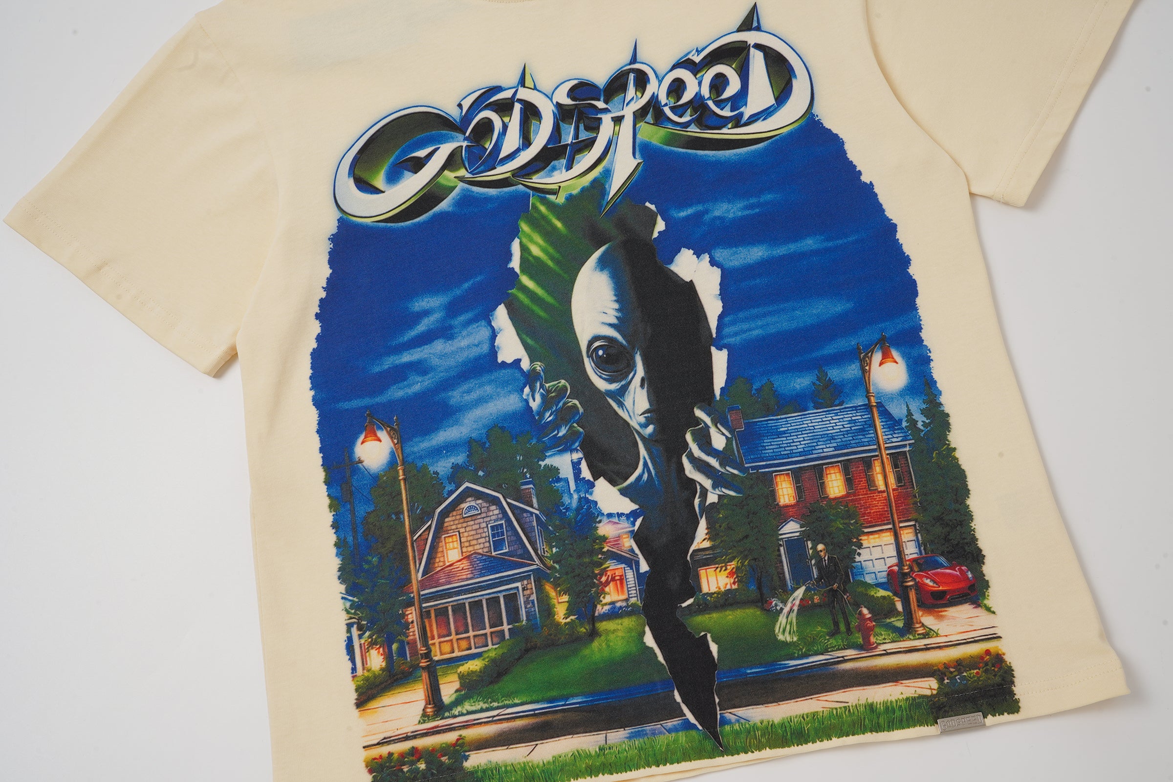 Godspeed Out Of Many One Cream Graphic T‑Shirt