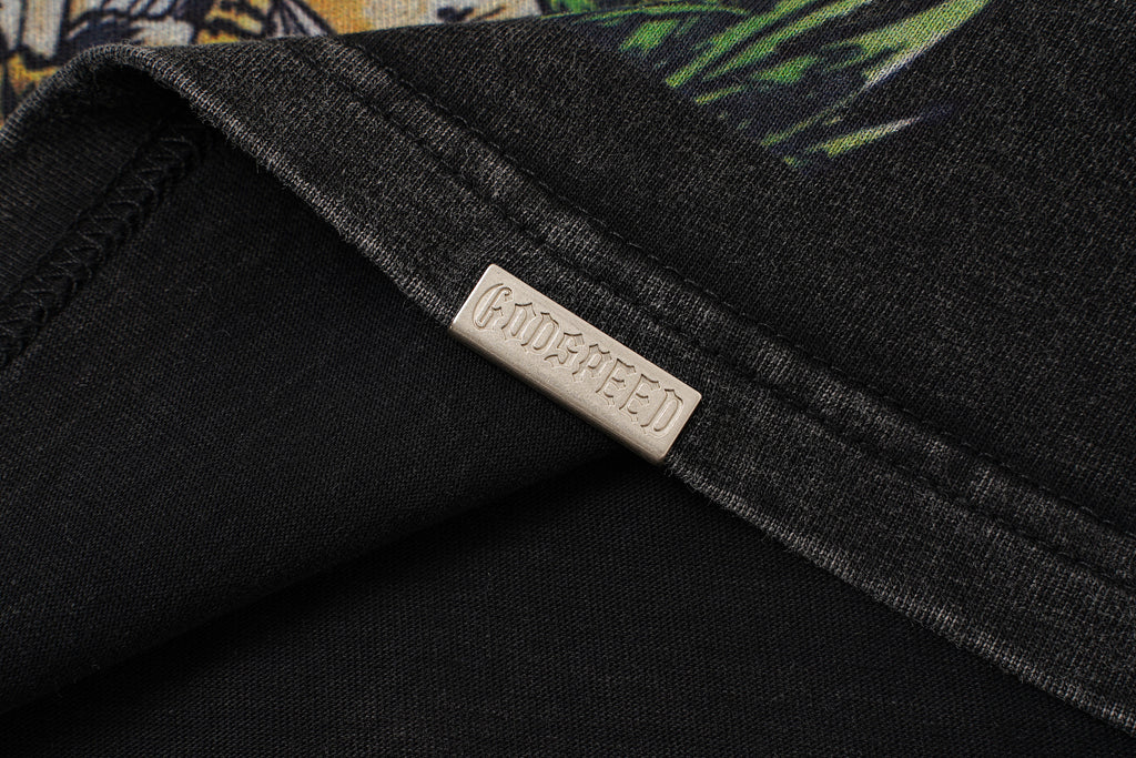 Godspeed Vintage Tiger Graphic Black T‑Shirt