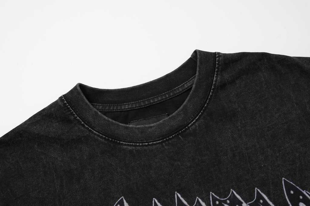 Godspeed Skull Graphic Black Washed Tank Top