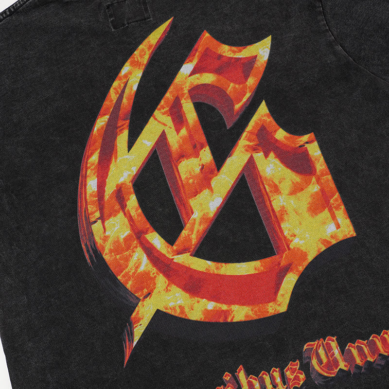 Godspeed Flame Skull Graphic T‑Shirt
