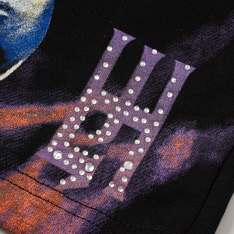 Life Hustlers Space‑Astronaut Graphic Black T‑Shirt