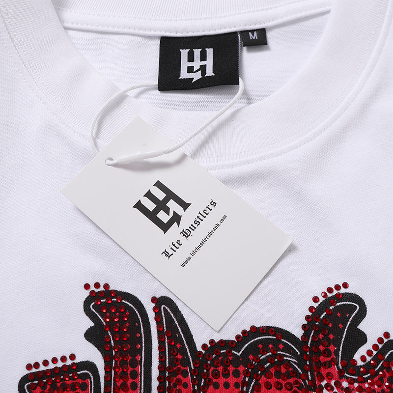 Life Hustlers Portrait Graphic White Tee