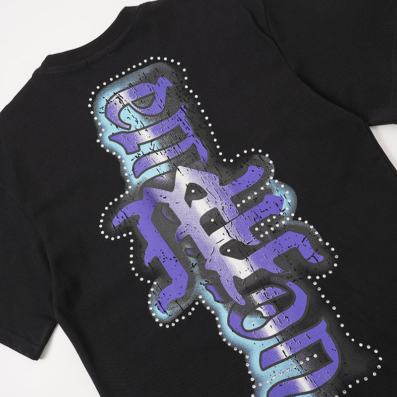 MIXED EMOTION Angel Letter Graphic 2‑Color T‑Shirt