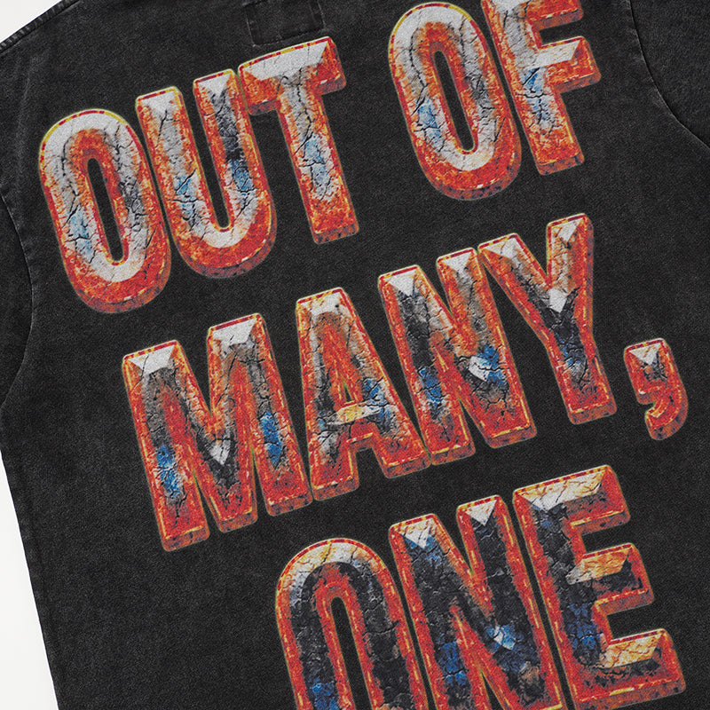 Godspeed Out Of Many One Flame Graphic T‑Shirt