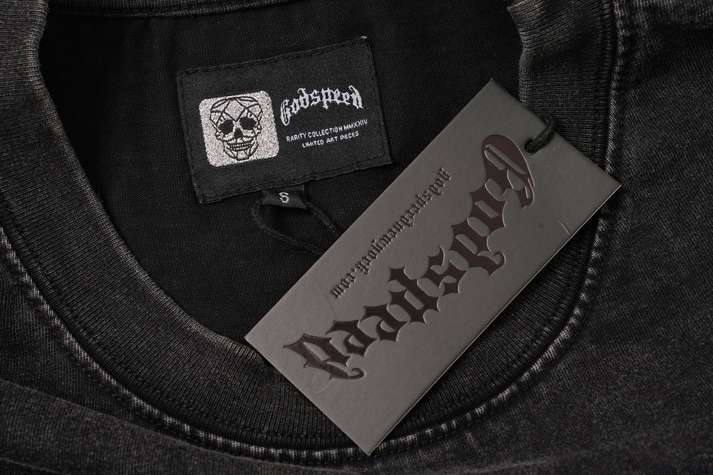 Godspeed Blue Landscape Graphic Black T‑Shirt