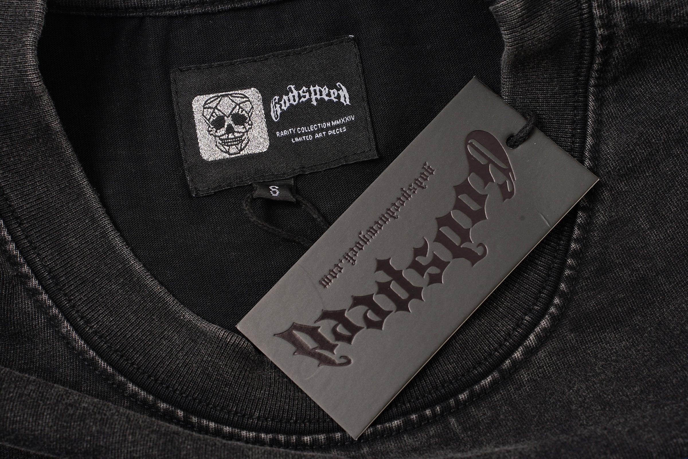 Godspeed Blue Landscape Graphic Black T‑Shirt