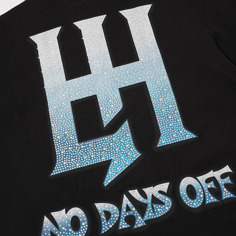 Life Hustlers Blind‑Folded Angel Graphic Black T‑Shirt
