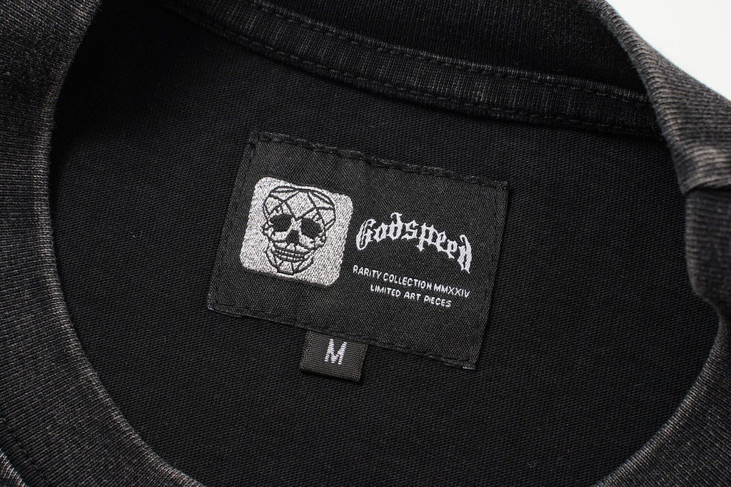 Godspeed Statue‑of‑Liberty Print Black Washed Tank Top