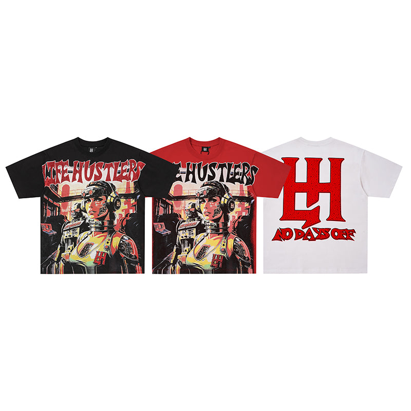 Life Hustlers Portrait Graphic 3‑Color T‑Shirt