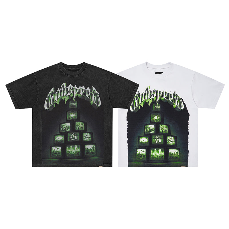 Godspeed Green Logo Graphic T‑Shirt