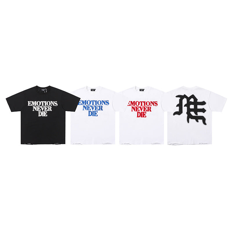 MIXED EMOTION Letter Logo Multi‑Color T‑Shirt