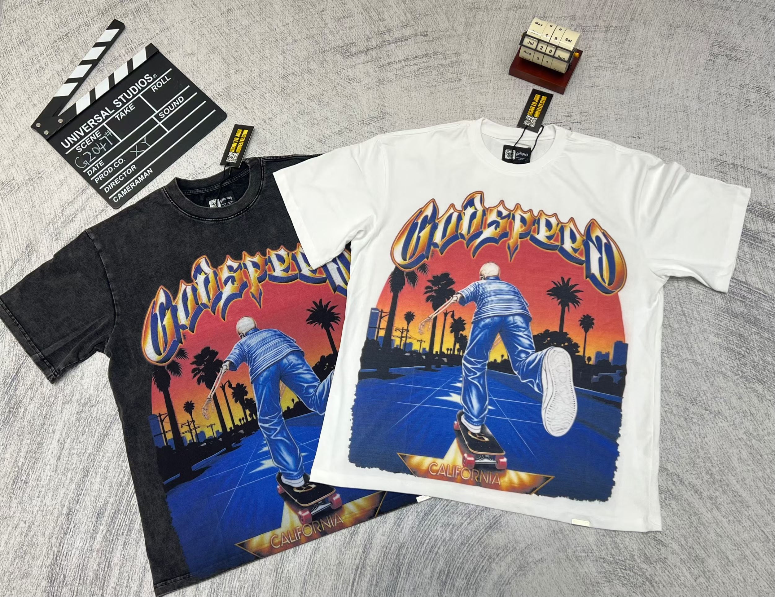 Godspeed Sunset Skate Graphic T‑Shirt
