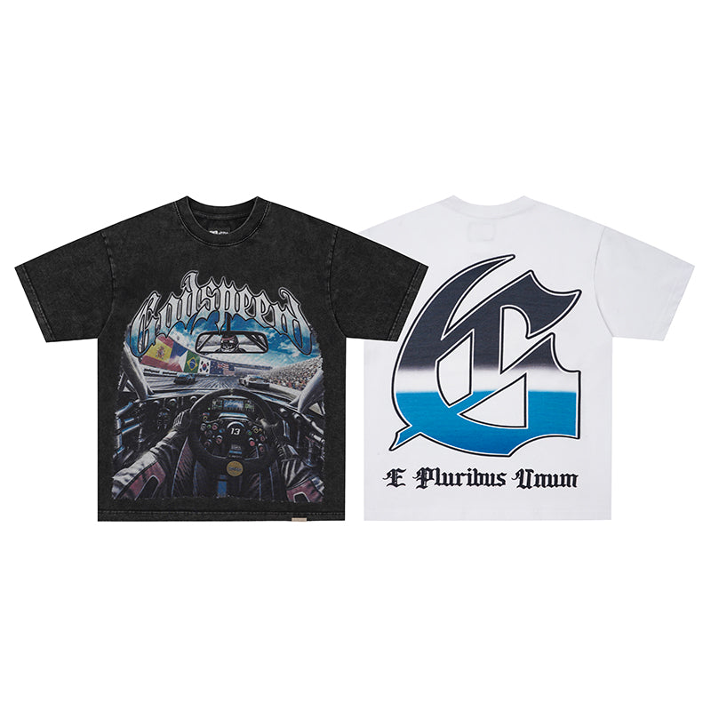Godspeed Racing‑Scene Graphic T‑Shirt