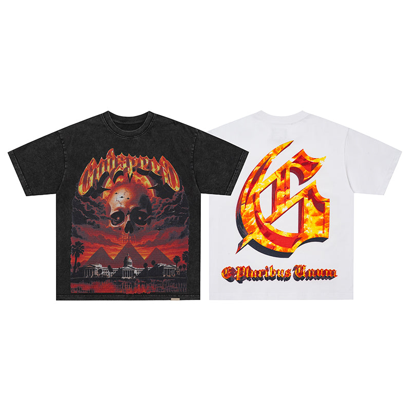 Godspeed Flame Skull Graphic T‑Shirt