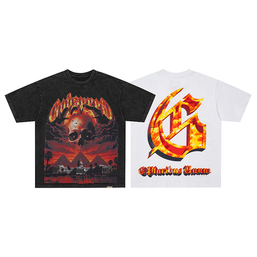 Godspeed Flame Skull Graphic T‑Shirt