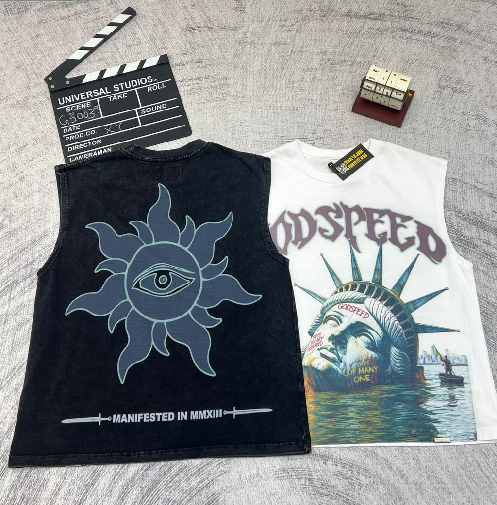 Godspeed Statue of Liberty Print 2‑Pack Tank Tops