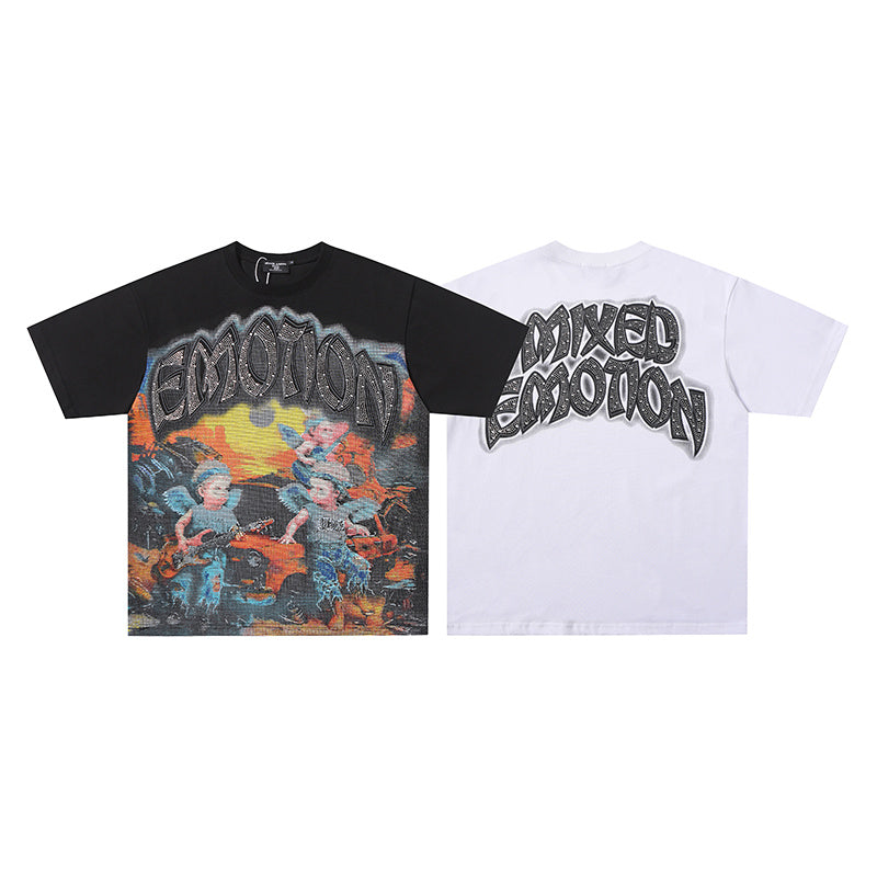 MIXED EMOTION Fantasy Art Graphic 2‑Color T‑Shirt