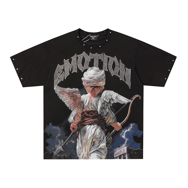 MIXED EMOTION Cupid Archer Graphic 2‑Color T‑Shirt