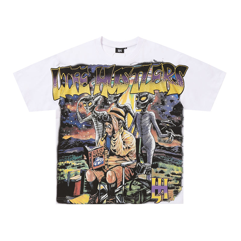 Life Hustlers Vintage Art Graphic White T‑Shirt