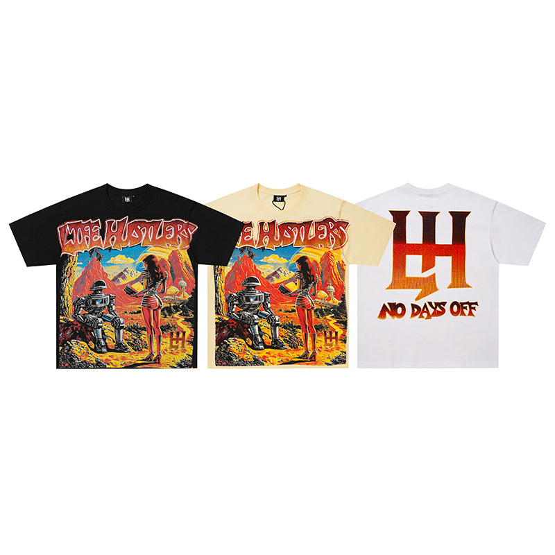 Life Hustlers Vintage Art Graphic 3‑Color T‑Shirt