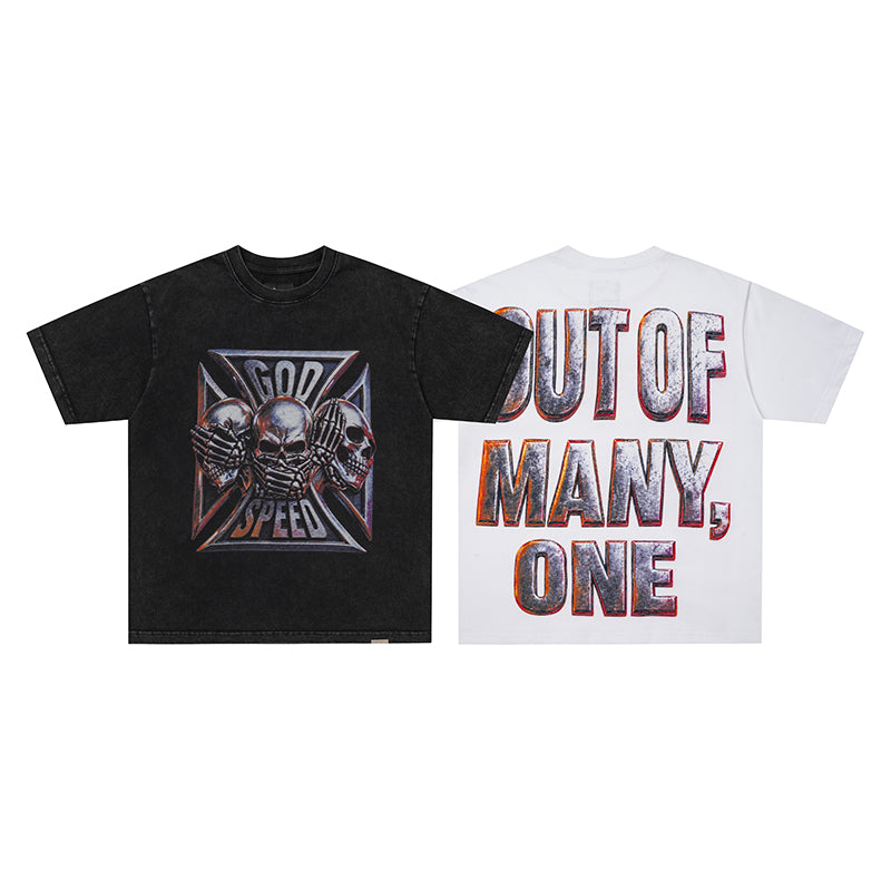 Godspeed Metal Skull Graphic T‑Shirt