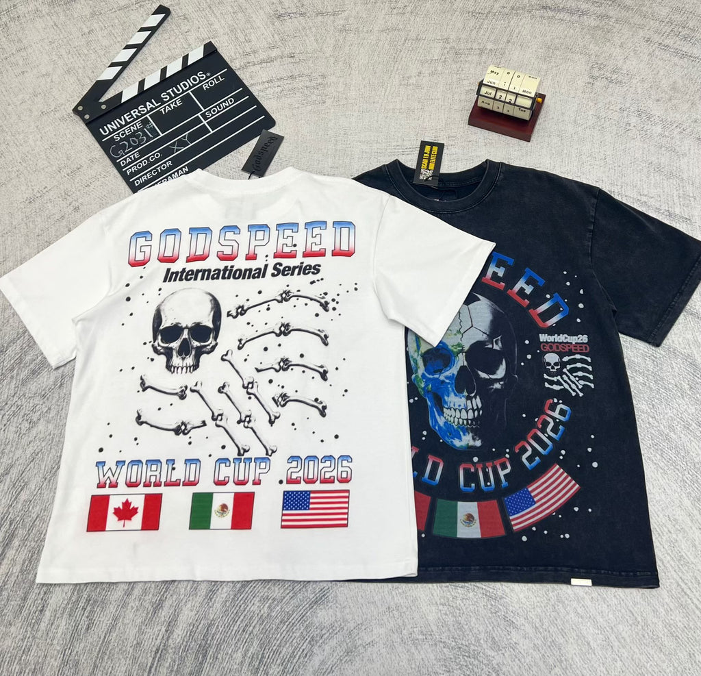 Godspeed Colour‑Skull Graphic T‑Shirt