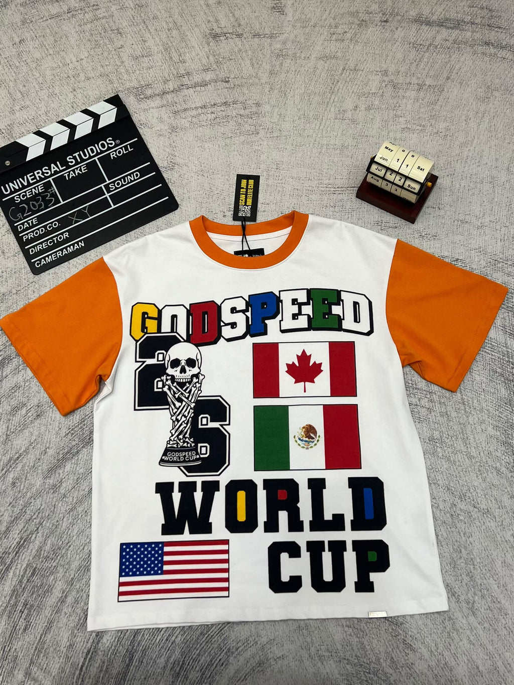 Godspeed World‑Cup Flag Print Raglan T‑Shirt