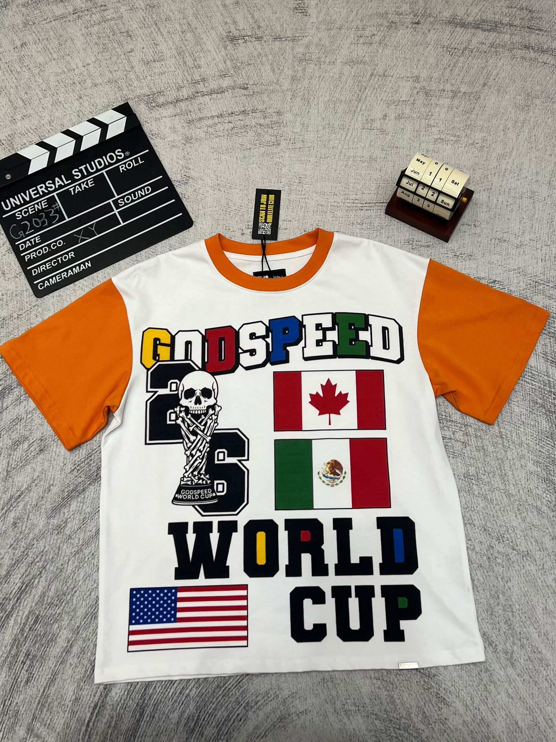 Godspeed World‑Cup Flag Print Raglan T‑Shirt