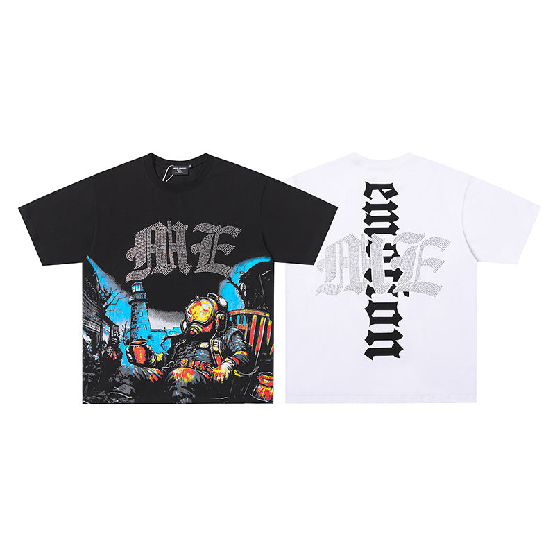 MIXED EMOTION City Landscape Graphic 2‑Color T‑Shirt