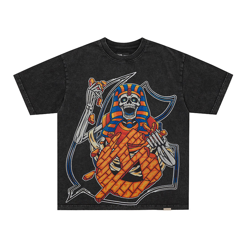Godspeed Egyptian Skull Graphic T‑Shirt