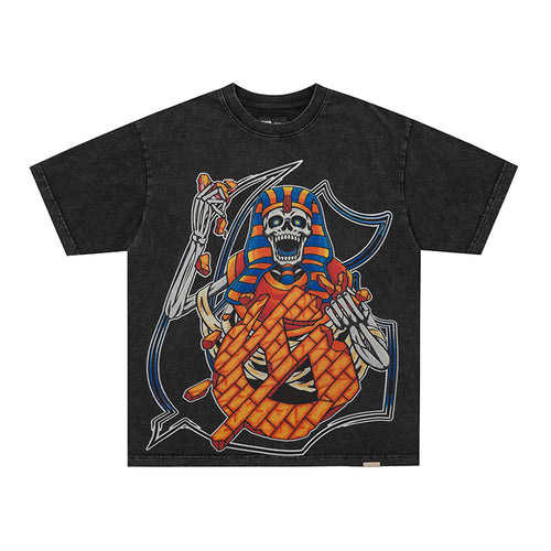 Godspeed Egyptian Skull Graphic T‑Shirt