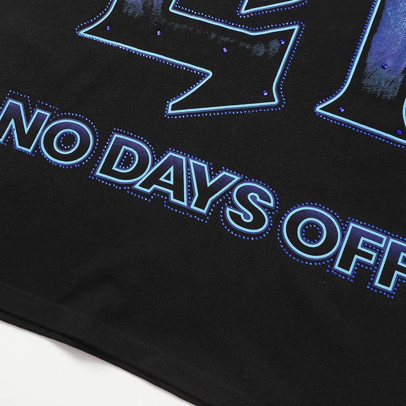 Life Hustlers Blue Cupid Graphic Black Tee