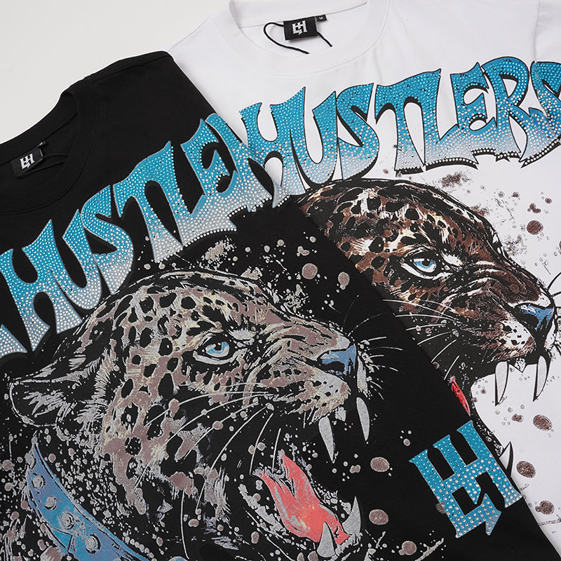 Life Hustlers Panther Graphic Two‑Color T‑Shirt