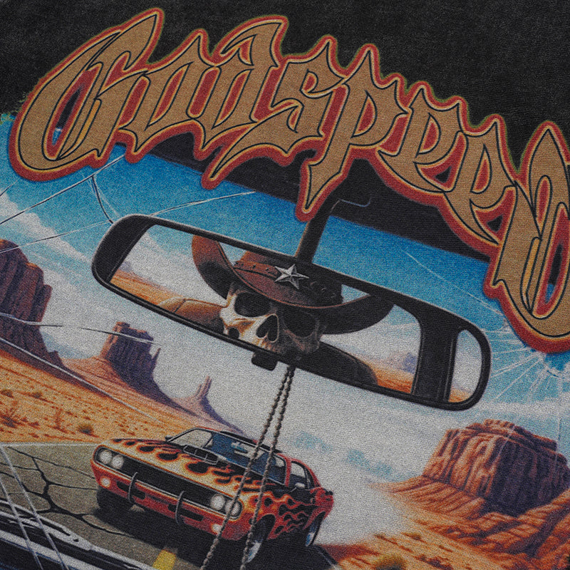 Godspeed Retro Car Scenery Graphic T‑Shirt
