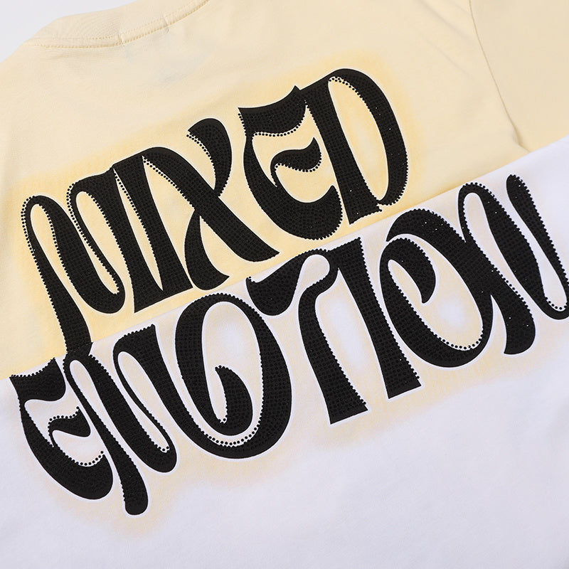 MIXED EMOTION Retro Figure Graphic Multi‑Color T‑Shirt