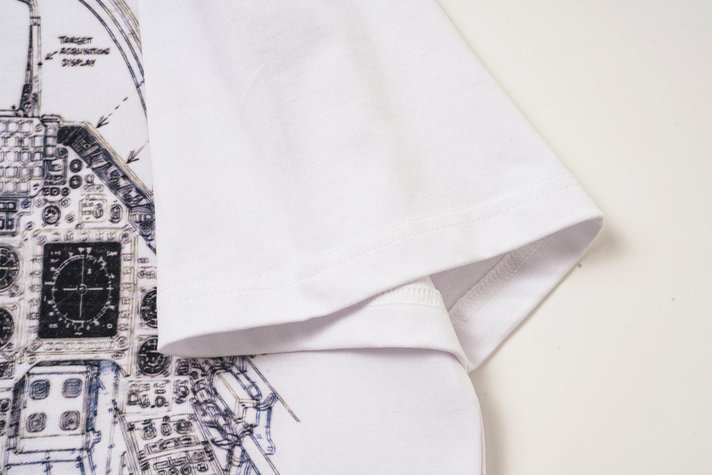 Godspeed White Vintage Sketch‑Print T‑Shirt