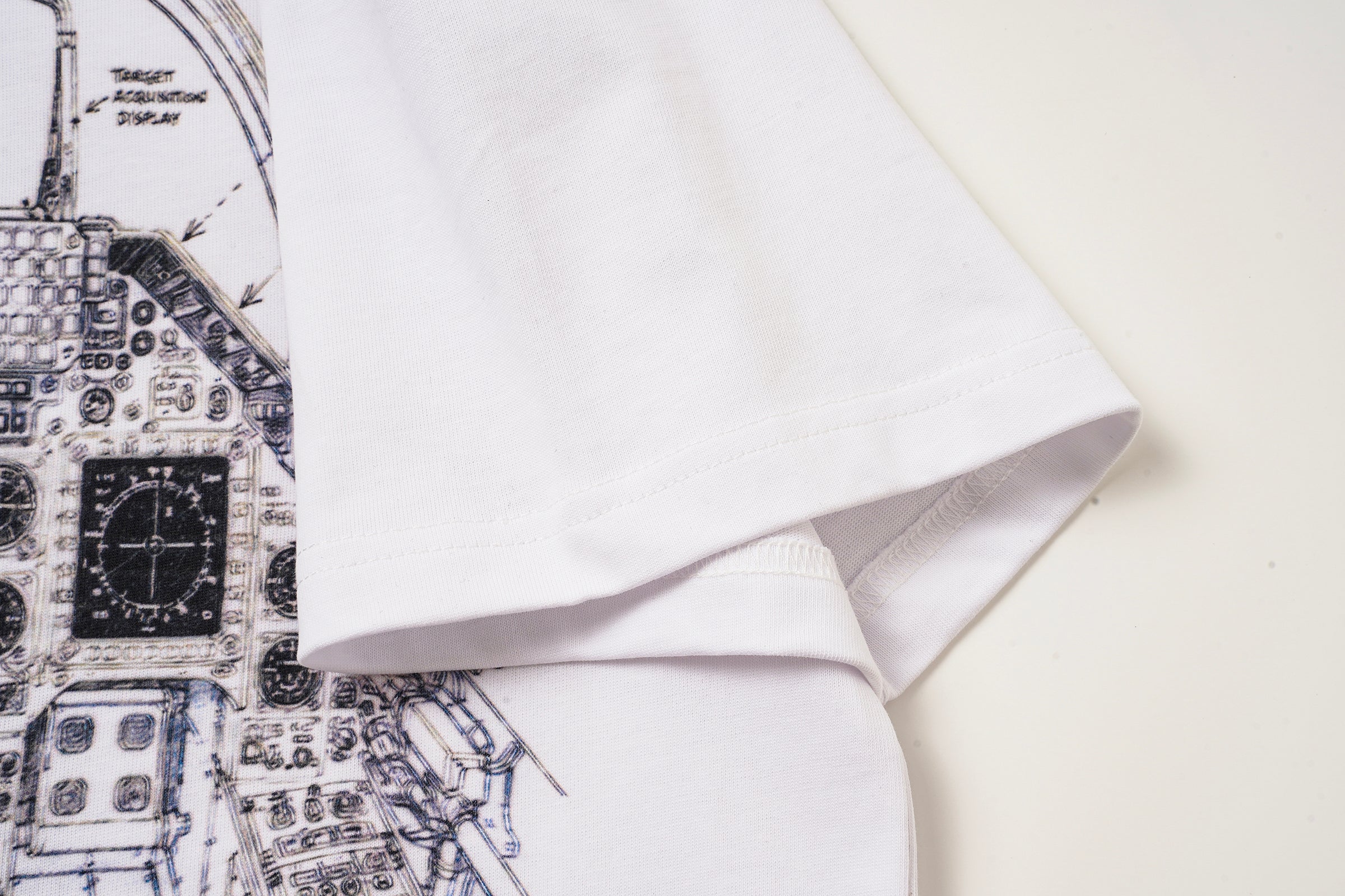 Godspeed White Vintage Sketch‑Print T‑Shirt