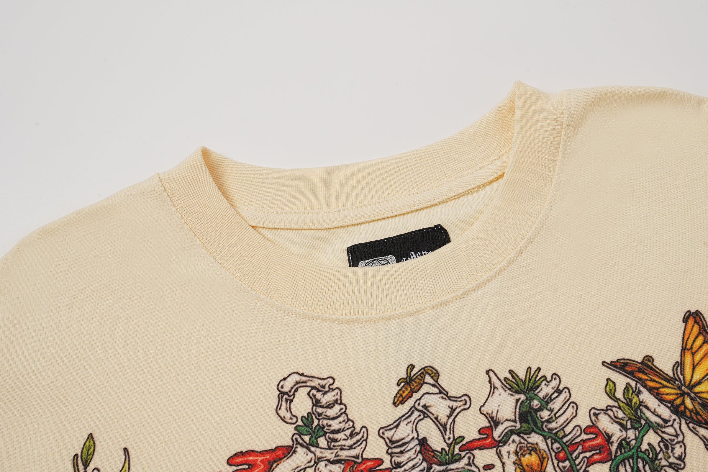 Godspeed Floral Skull White T‑Shirt