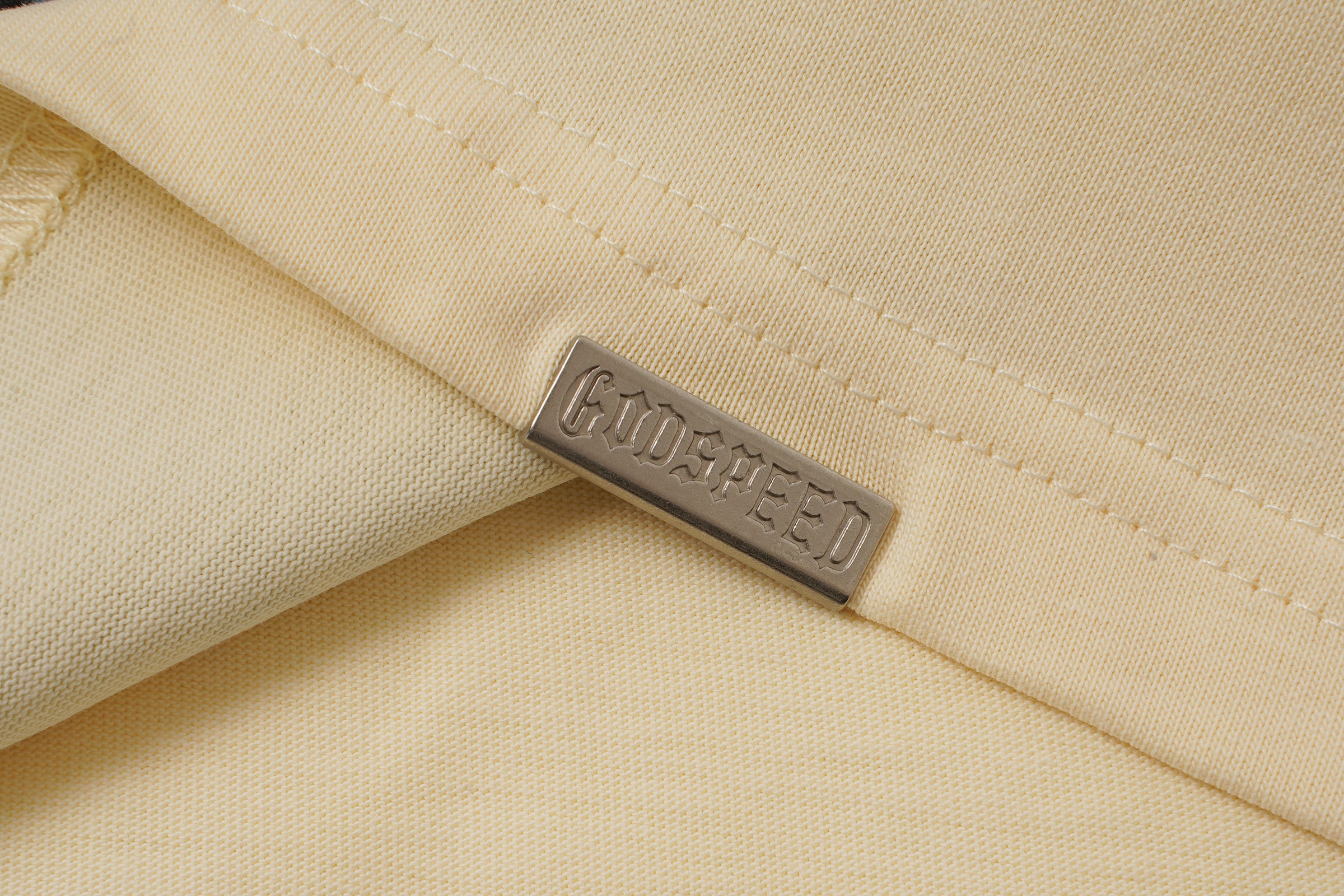 Godspeed Blue Skull Graphic Cream T‑Shirt