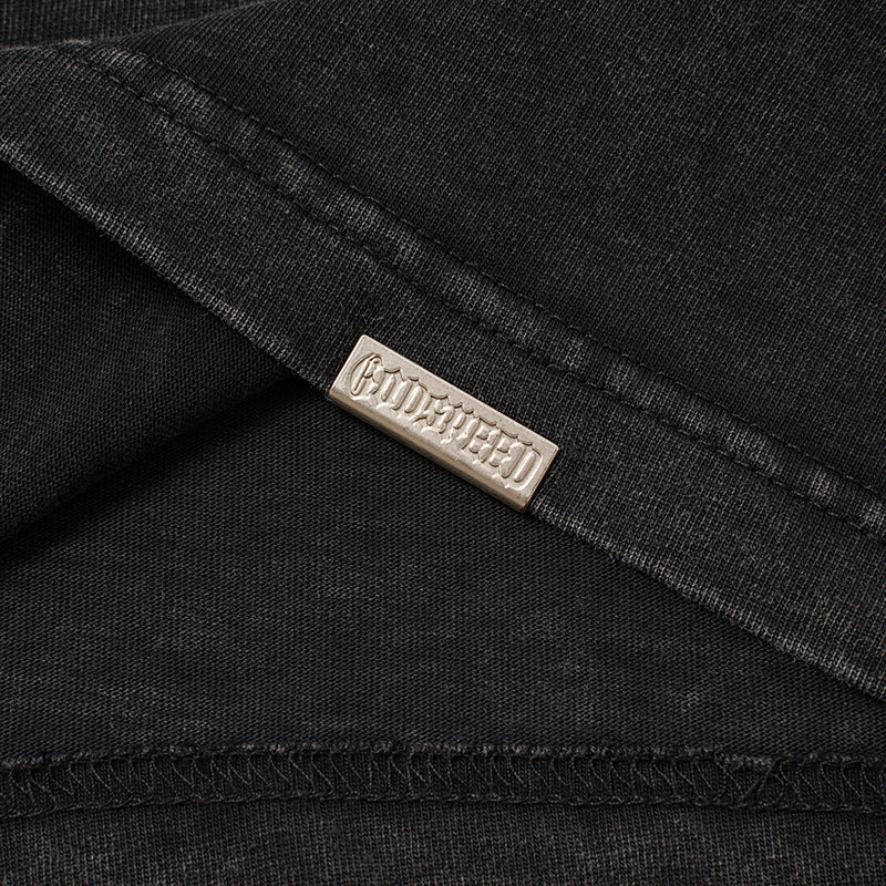 Godspeed Vintage Washed Black Snake Skull T‑Shirt
