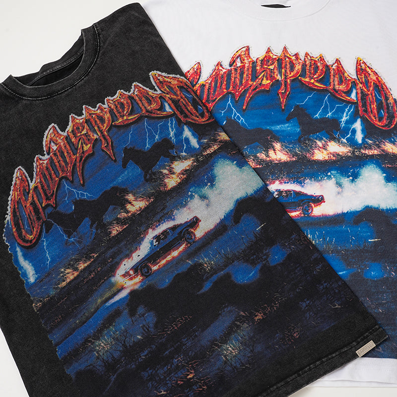 Godspeed Out Of Many One Flame Graphic T‑Shirt