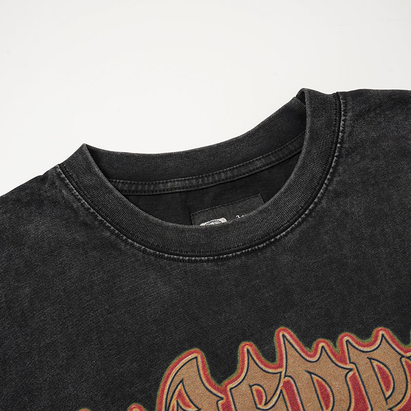 Godspeed Vintage‑Wash Car Landscape Graphic T‑Shirt