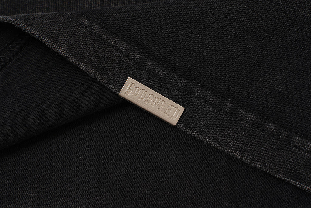 Godspeed Flame Graphic Black T‑Shirt