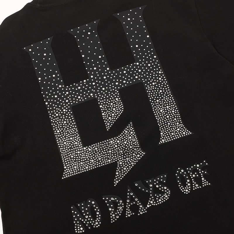 Life Hustlers Angel Portrait Graphic Black T‑Shirt