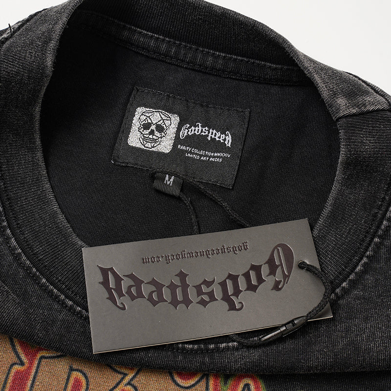 Godspeed Retro Car Scenery Graphic T‑Shirt