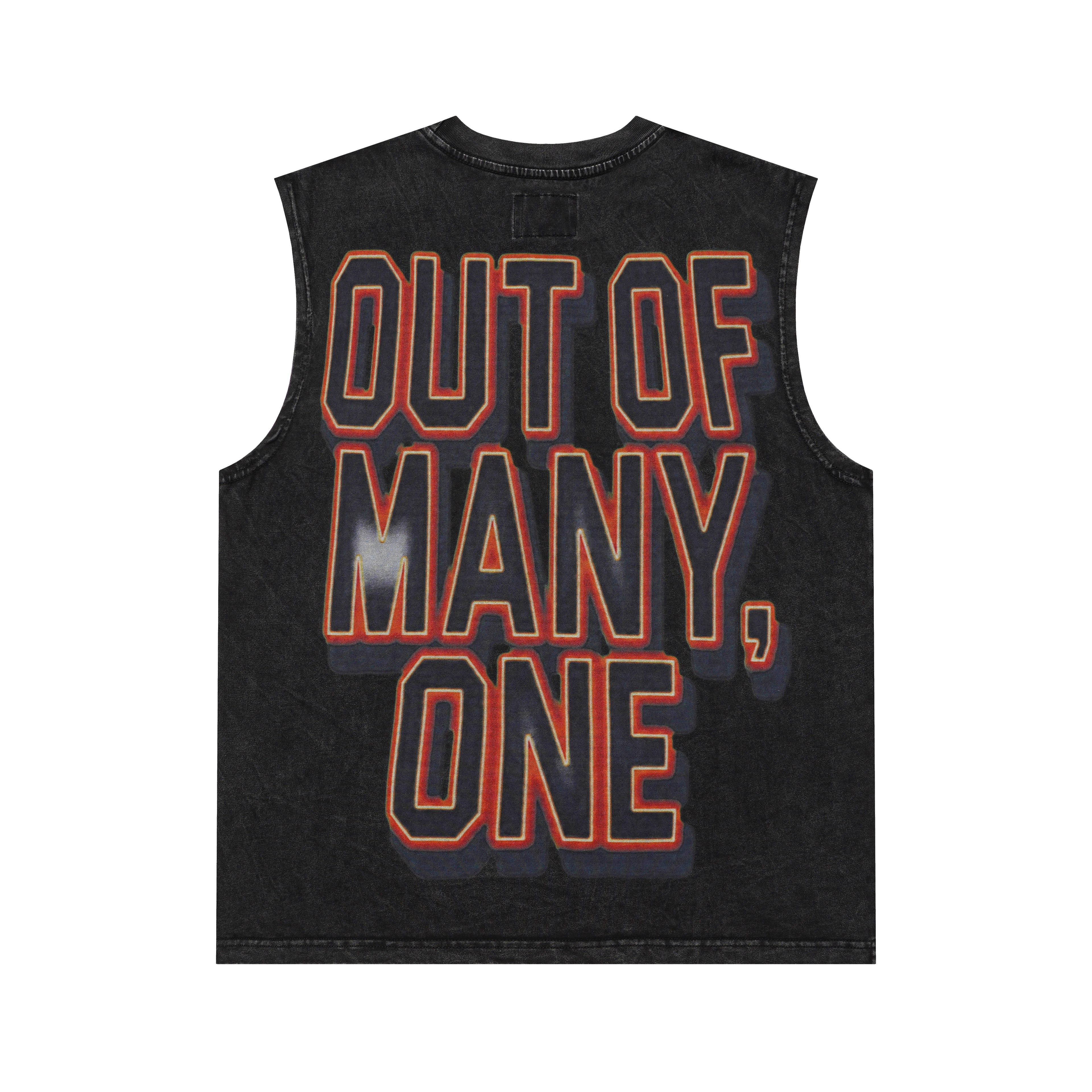 Godspeed Skull Graphic Black Washed Tank Top