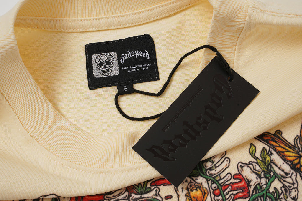 Godspeed Floral Skull White T‑Shirt