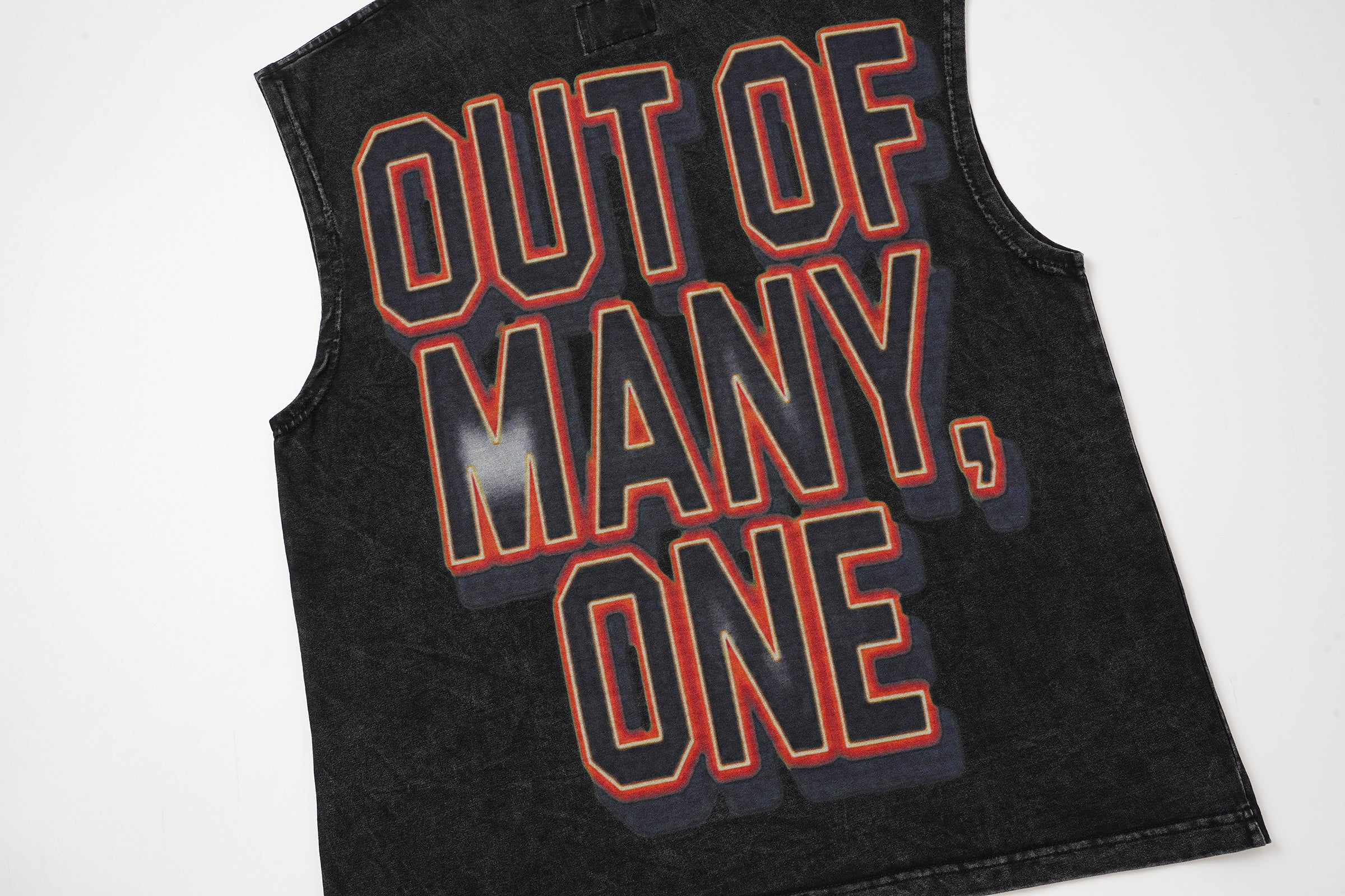 Godspeed Skull Graphic Black Washed Tank Top