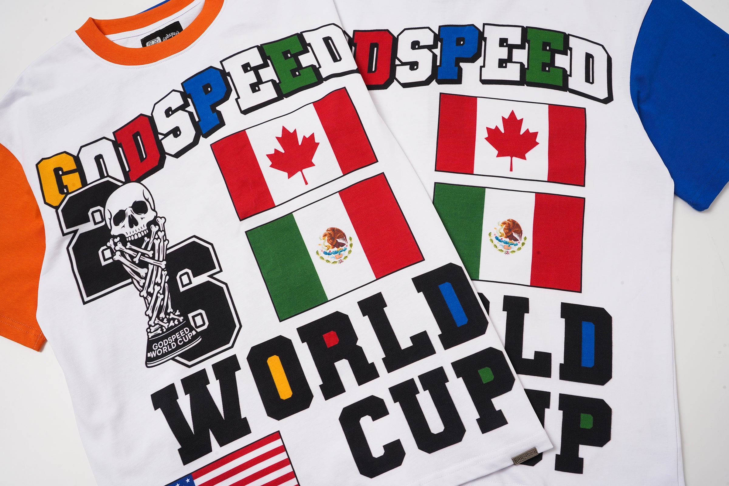 Godspeed World‑Cup Flag Print Raglan T‑Shirt