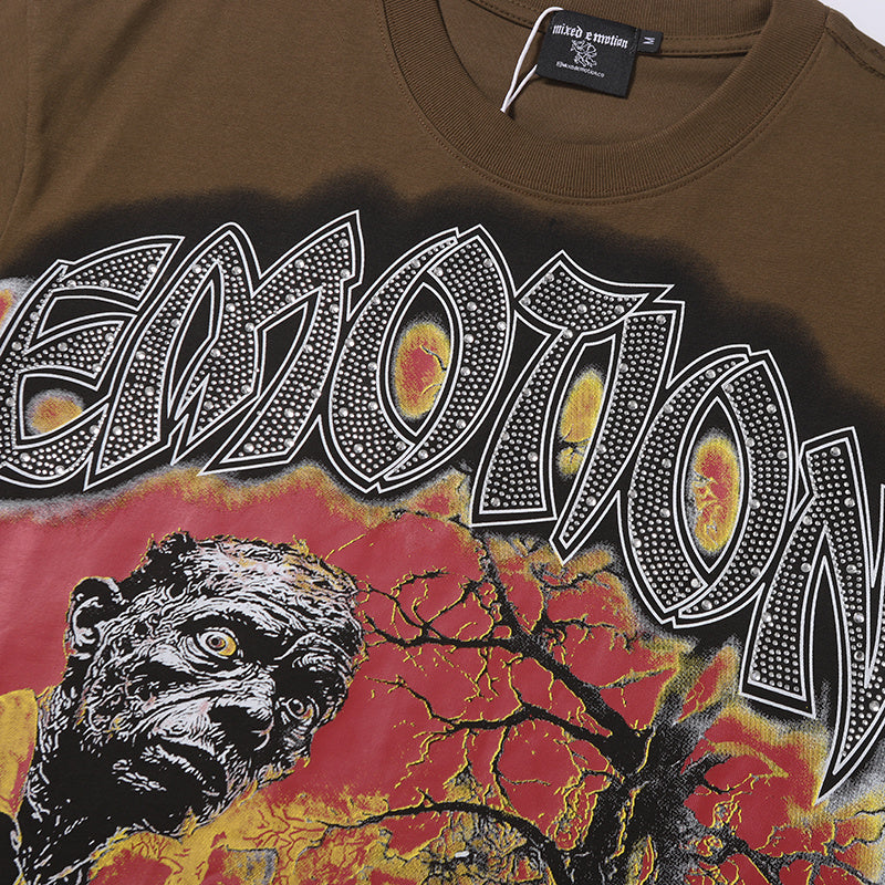 MIXED EMOTION Sunset Graphic 3‑Color T‑Shirt